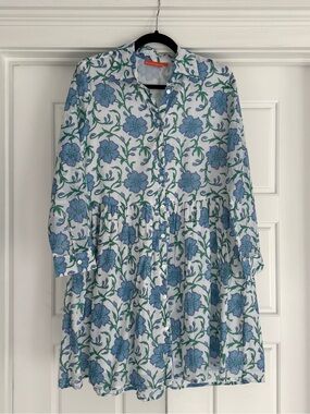 Oliphant Long Sleeve Mini Shirt Dress, XS